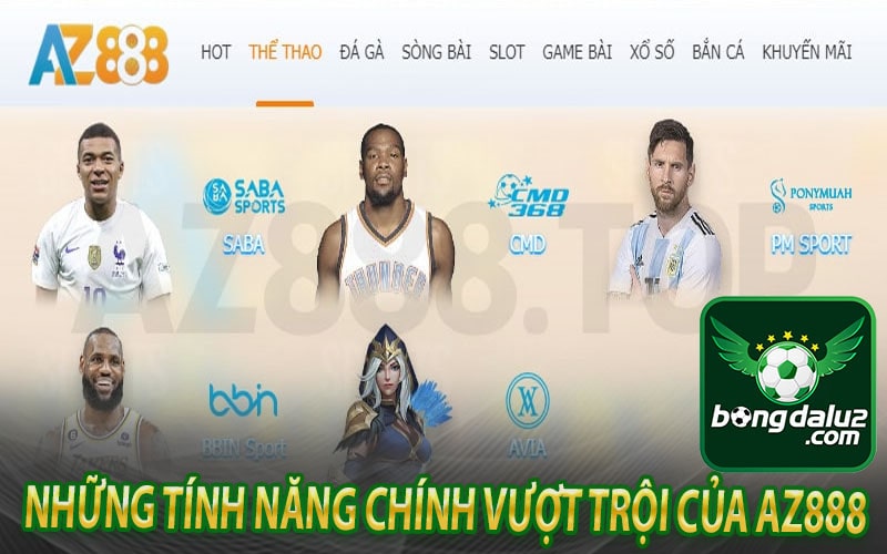 Những tính năng chính vượt trội của Az888