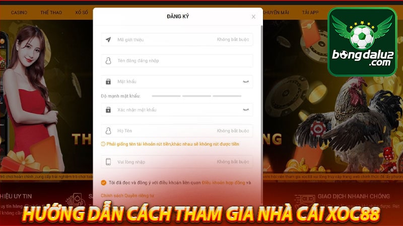 Hướng dẫn cách tham gia nhà cái xoc88 