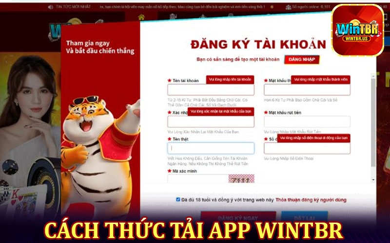 Cách thức tải app wintbr trực tuyến 