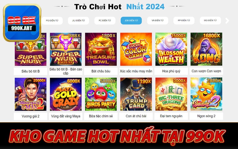 Tổng hợp trò chơi hot tại nhà cái 99ok 