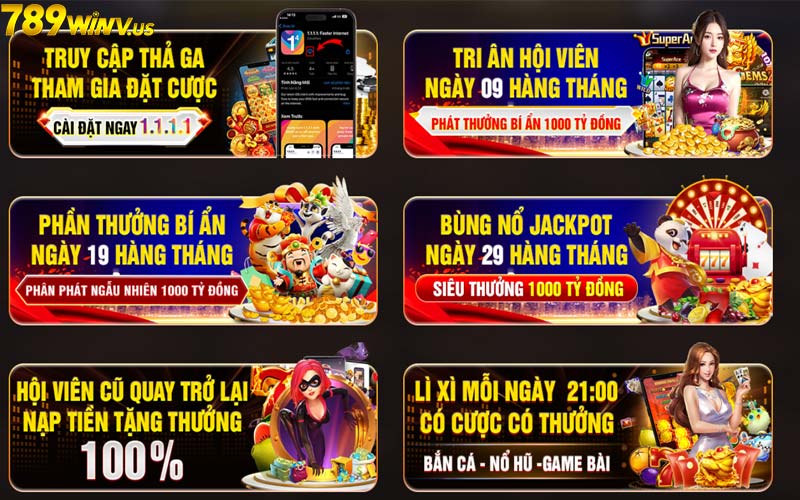 Nhiều ưu đãi dành cho tất cả thành viên của nhà cái 789win.com